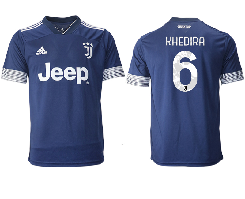 Men 2020-2021 club Juventus away aaa version #6 blue Soccer Jerseys